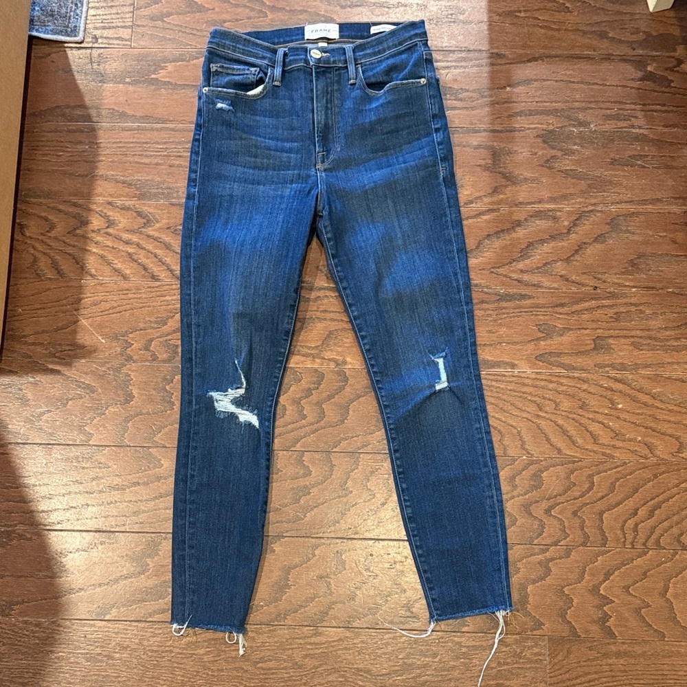 Frame Ali high rise cigarette jeans, size 27 - Picture 2 of 8